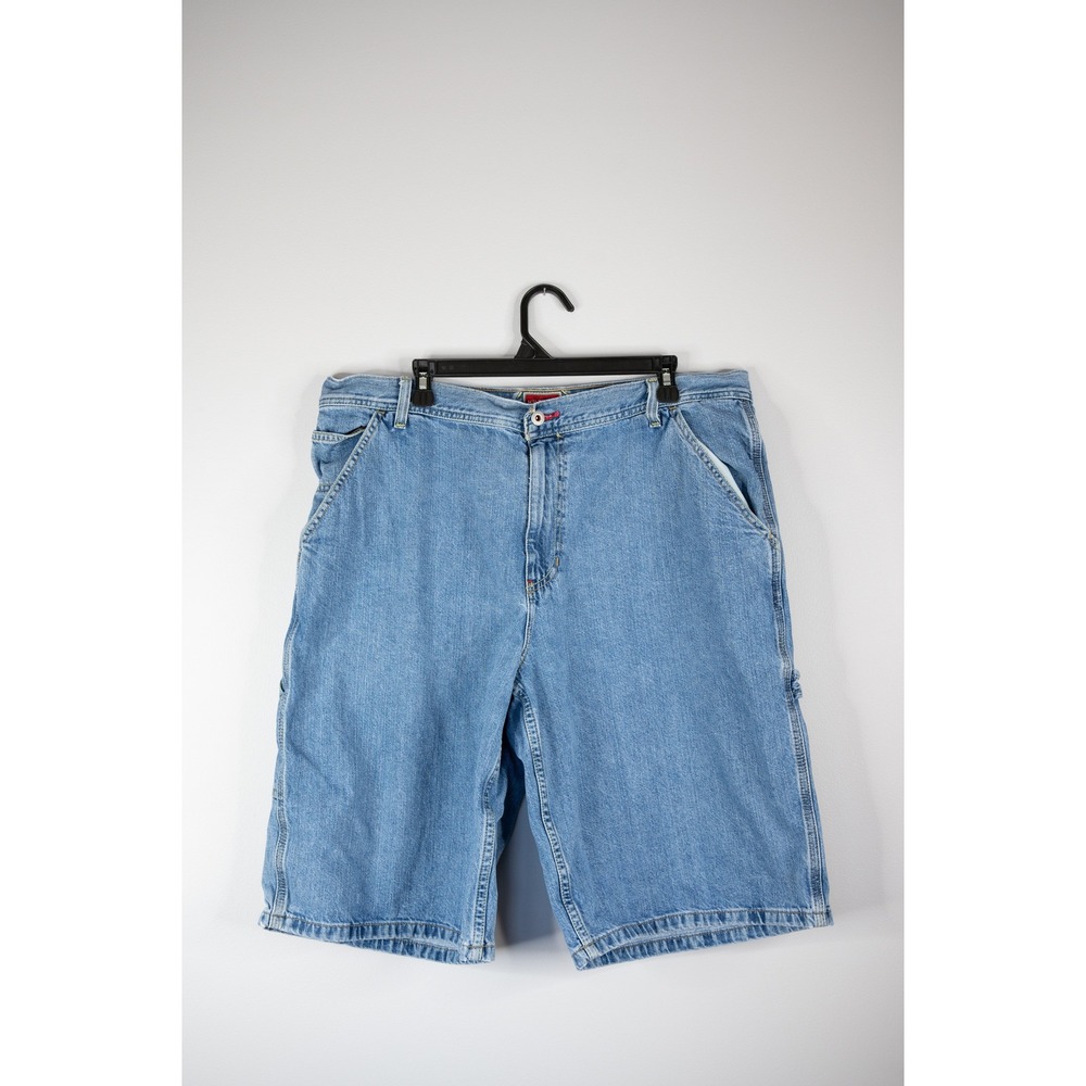 Tommy Hilfiger Carpenter Shorts Mens 38 Blue Good Red Label Vintage Denim Jorts